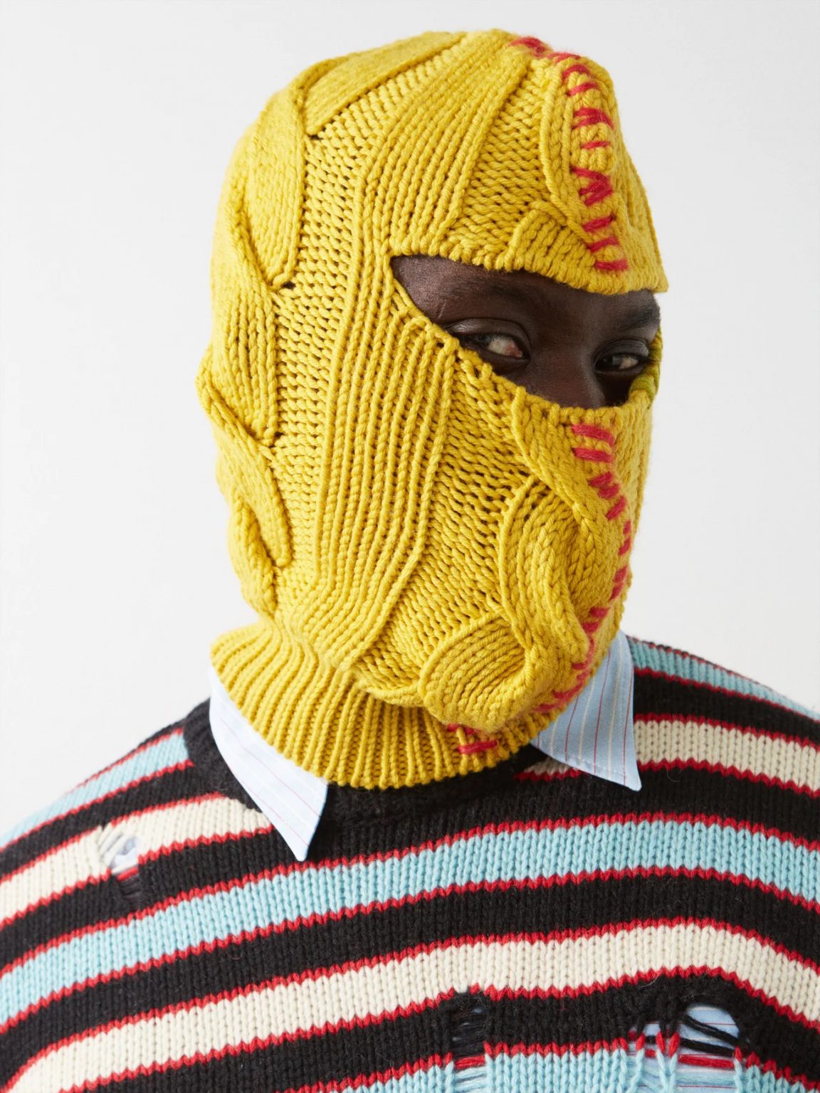 Tianher Lot De 4 Cagoules Tricotées 2 Trous - Masque Ski Hiver Balaclava Protection Faciale Pour Ski, Cyclisme, Cosplay Et Sports Extérieurs