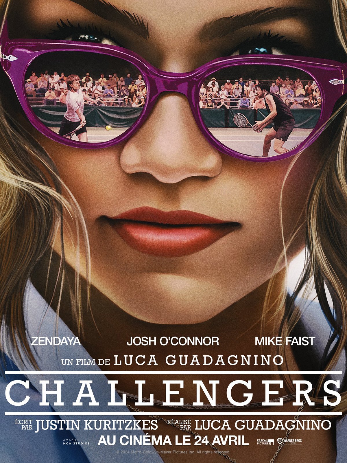 Challengers : le tennis core de L. Guadagnino et J. Anderson 1 Poster du film Challengers de Luca Guadagnino, 2024