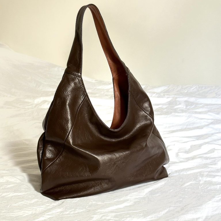 Sac Cabas Asiatique Original En Bois – Noir, Style Porté Main, Décor Coquillages