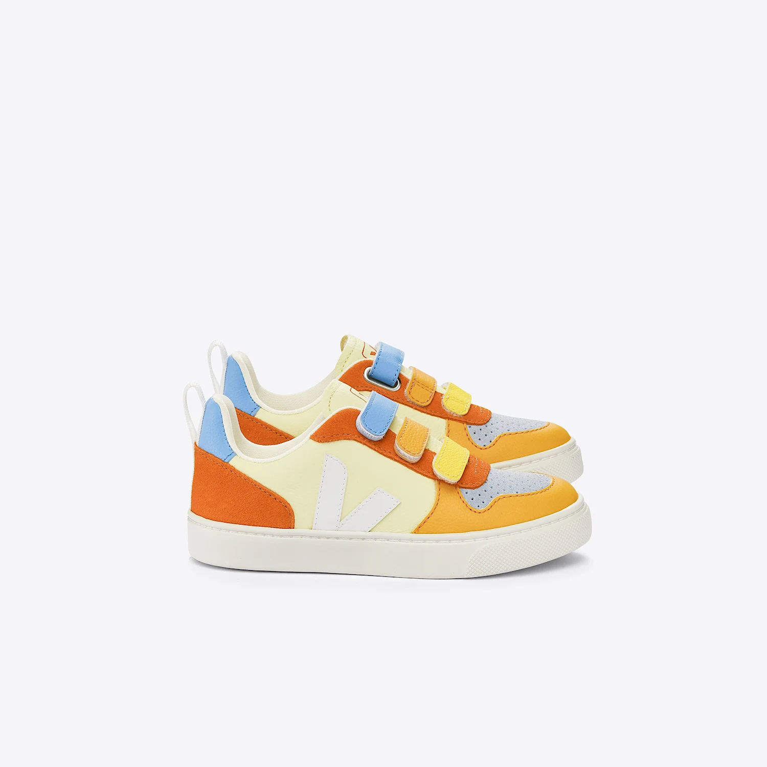 veja baskets small v 10 cuir multicolore CV0503271 1